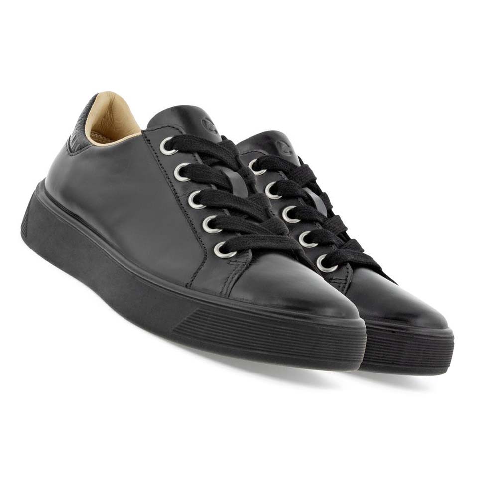 Women's Ecco Street Tray Lx Casual Shoes Black | Canada 89WNB